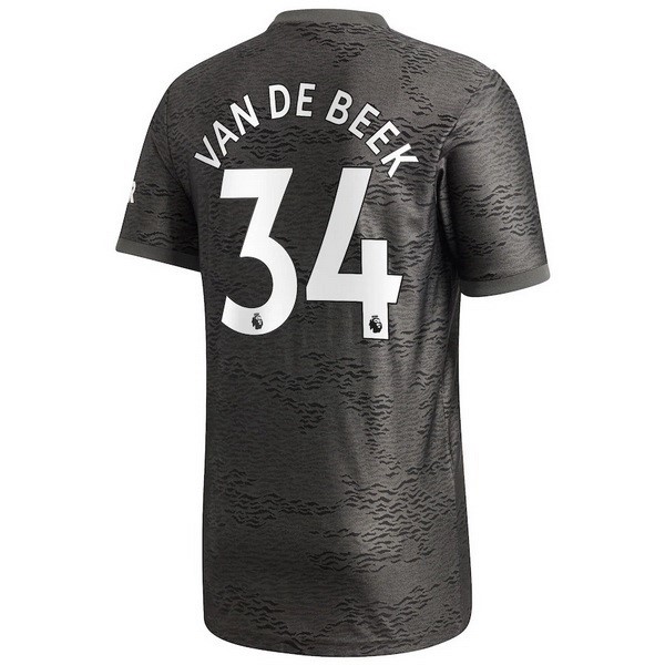 Trikot Manchester United NO.34 Van De Beek Auswarts 2020-21 Schwarz Fussballtrikots Günstig